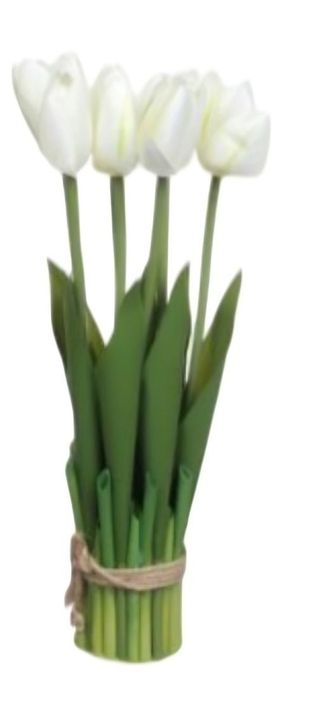 flores artificiales de tulipán de tallo largo 31x 6,9cm-0