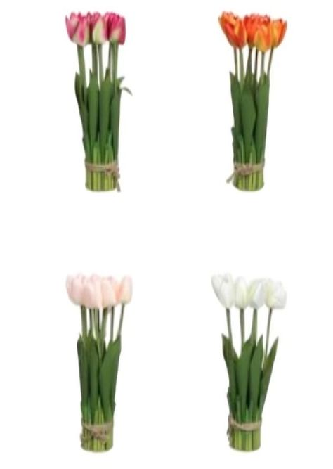 flores artificiales de tulipán de tallo largo 31x 6,9cm-1