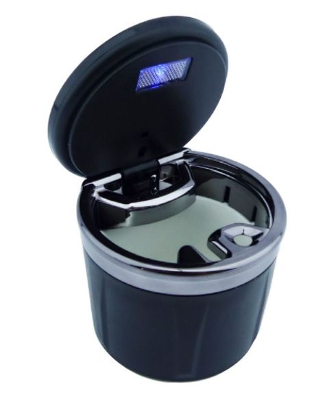 CENICERO PARA AUTO PORTATIL CON LUZ LED PORTA MONEDA-0