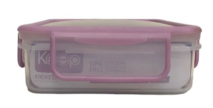 HERMETICO PP 600ML CUADRADO ROSADO-0