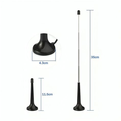 Mini Antena Digital Para Tv Base Magnética-2