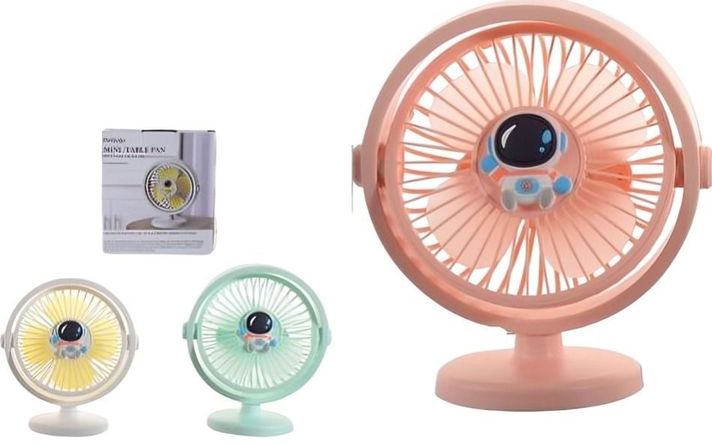 MINI VENTILADOR DE MESA COLOR ROSA-1