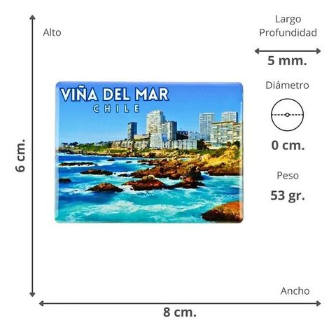 Pack 4 Imán Cerámica Vina del mar-1