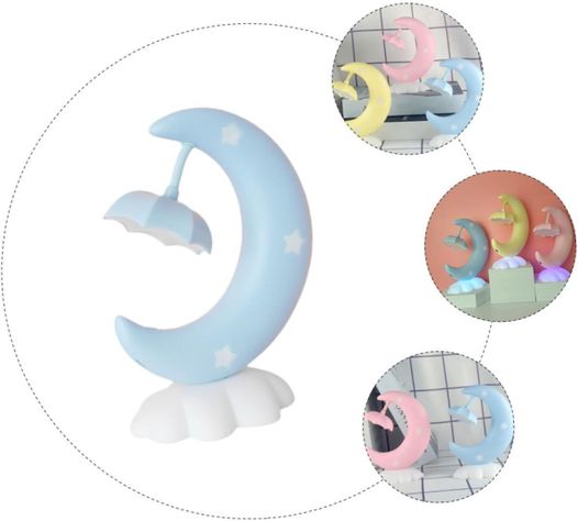 MINI VENTILADOR LUNA PARA MESA COLOR CELESTE-1