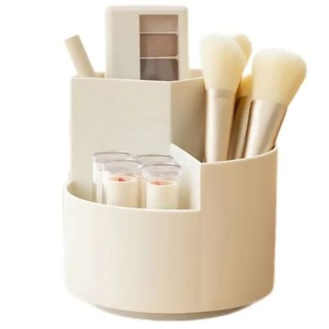 Caja Organizador Giratorio de Escritorio, Maquillaje, Estante Almacenamiento-0