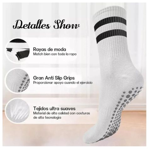 Calcetines Antideslizantes Yoga Pilates Aptitud Set 2 Pares-3