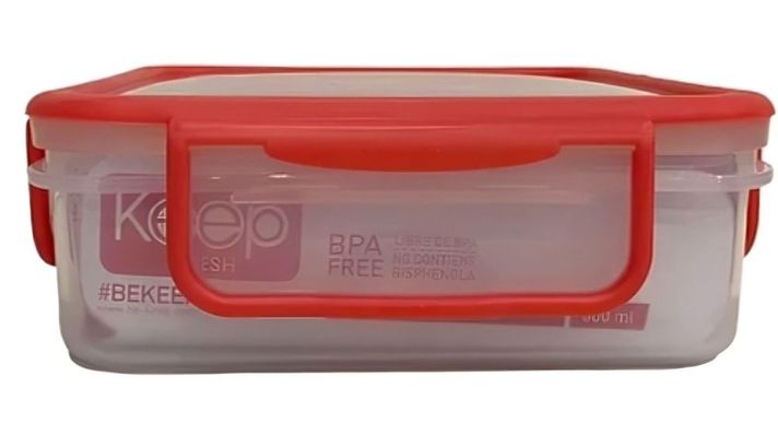 HERMETICO PP 1400 ML CUADRADO ROJO-0