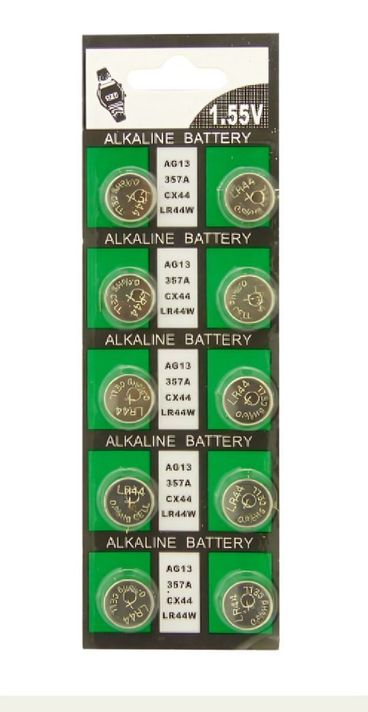 PILA AG-13 LR-44 SET X 10 PCS EN BLISTER-0