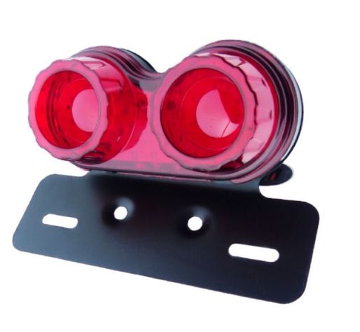 LUZ DE FRENO Y GIRO PARA MOTO CON SOPORTE REDONDO 12 VOLT-0