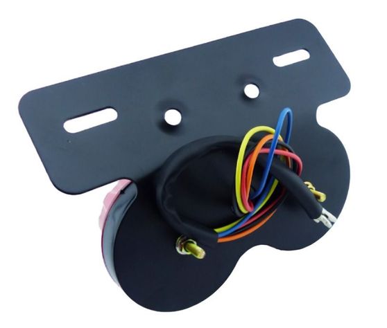 LUZ DE FRENO Y GIRO PARA MOTO CON SOPORTE REDONDO 12 VOLT-1
