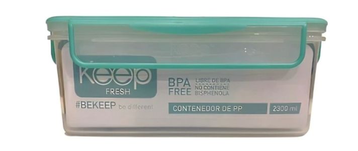 HERMETICO PP 2300 ML RECTANGULAR VERDE-0