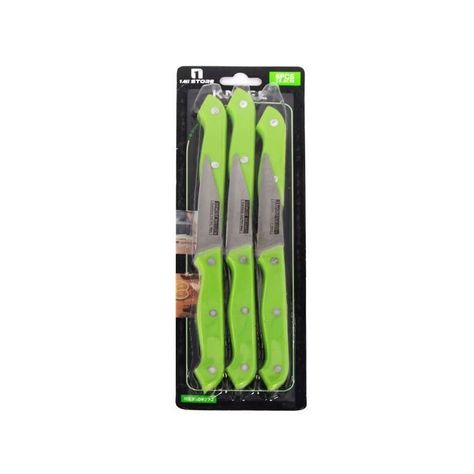Set 6 Cuchillos De Acero Mango Acrílico Verde-1