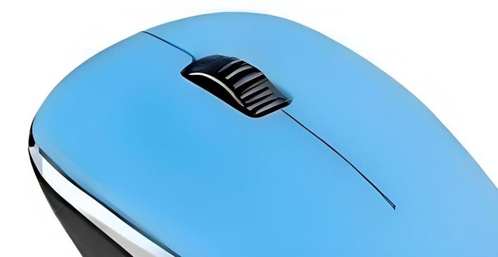  Mouse convencional inalambrico Genius celeste-1