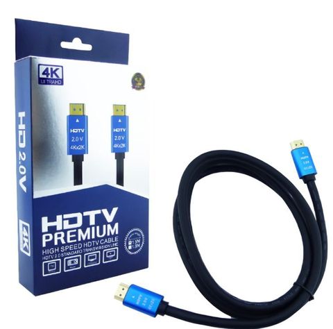 CABLE HDMI HDTV 1.5 MTS NEW 4KX2K ULTRA HD 2.0 V PUNTA METAL-1