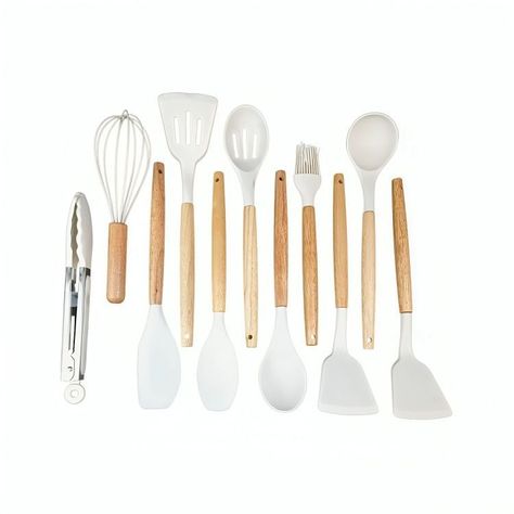 Set 12 Utensilios De Cocina Silicona Blanco-2