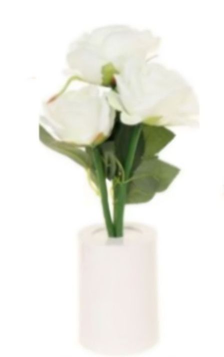 set x2 FLORERO PEQUEÑO  CON ROSAS DECORACION 27,5 X 7,5CM - COLOR SURTUDO-0