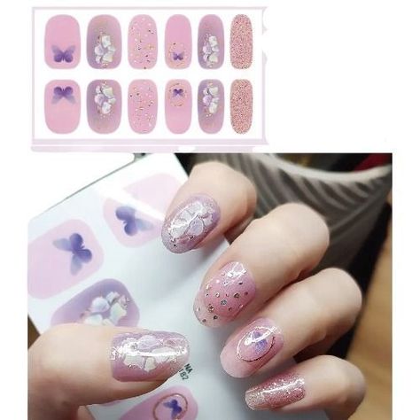 Stickers Pegatinas 3d Para Uñas No Necesita Lampara-0