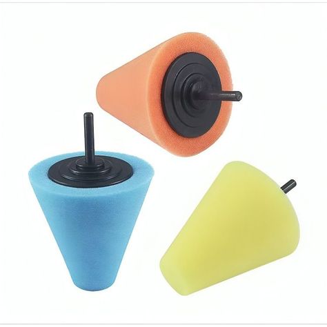 Kit De 3 Piezas Esponjas Pulir En Forma De Cono, Auto-0