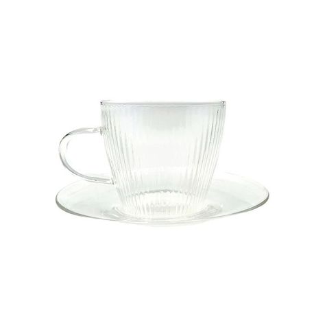 SET 4 TAZAS C/PLATO ESPRESSO GLASSO-2