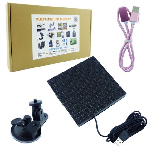 LETRERO LED MINI CUADRADO PROGRAMABLE PARA AUTO CON APP PARA SMARTPHONE-2