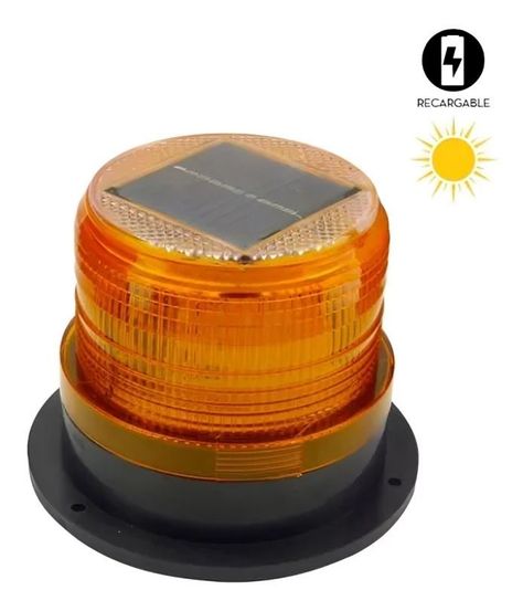 BALIZA LED STROBO SOLAR PARA AUTO CON IMAN -2