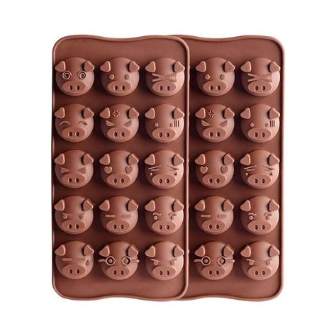 SET 3 MOLDE DE SILICONA 21CM CERDITOS CHANCHOS-0