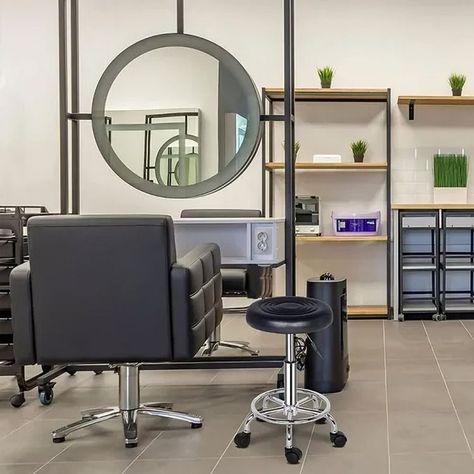 Taburete Piso Bar Ajustable Giratorio Con Ruedas-1