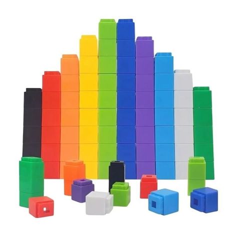 Cubos Conectores Para Matemática 100 unidades Método Singapur-0