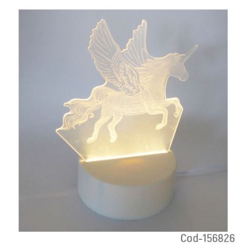 Lámpara 3D Acrílico 8 Diseños Luz Cálida USB-3