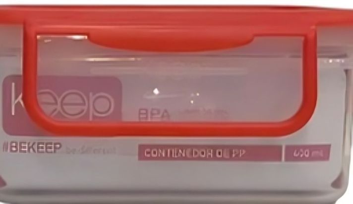 HERMETICO PP 400ML RECTANGULAR ROJO-1