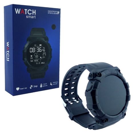 RELOJ SMARTBAND REDONDO NEW PANTALLA A COLOR CARGA USB 2 COLORES EN CAJA-1