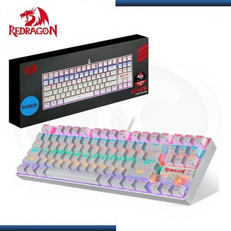 K552W-KR-SP TECLADO KUMARA RAINBOW WHITE SWITCH ROJO SP-1