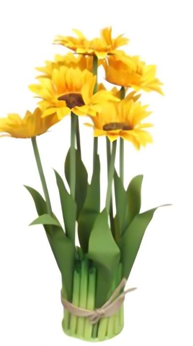 flores artificiales de Girasol de tallo largo 38x 7,5cm-0
