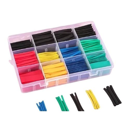 Kit Tubos Termoretractil Colores Mixtos 530 Piezas-1