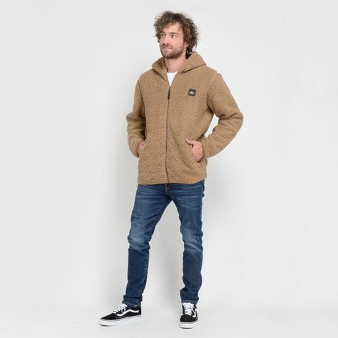 POLERON FULL ZIPPER - I23HO073003 CAFÉ-3