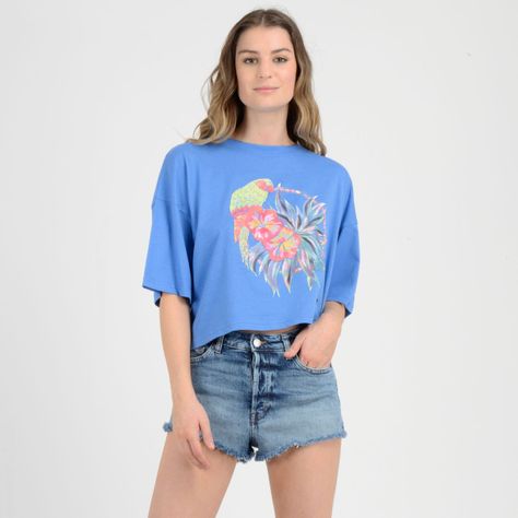 POLERA MANGA CORTA PARROT  AZUL-0