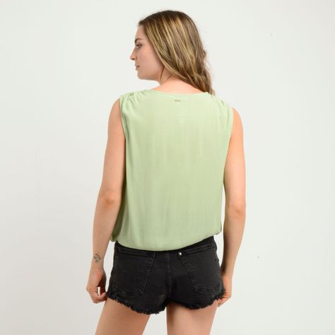 BLUSA SIN MANGAS ASHLEE VERDE CLARO / PASTEL-2