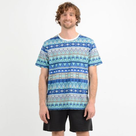 POLERA MANGA CORTA KA STRIPE  AZUL-0