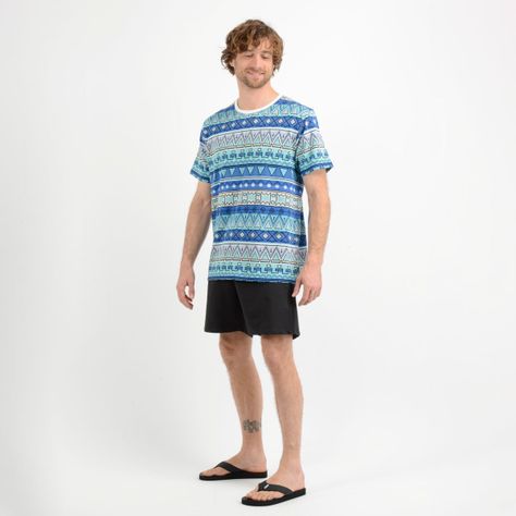 POLERA MANGA CORTA KA STRIPE  AZUL-1