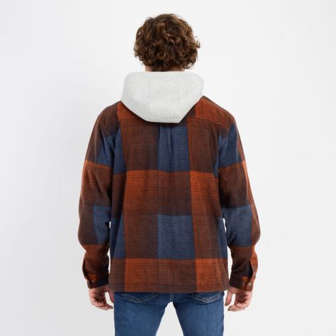 CAMISA POLAR CLAYTON HOOD AZUL-1