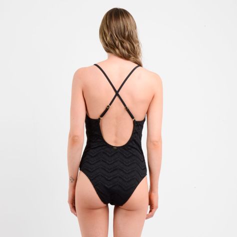 TRAJE DE BAÑO ENTERO WILEY  NEGRO-3