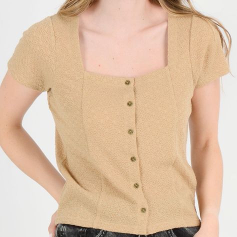 POLERA MANGA CORTA JACKIE  BEIGE OSCURO-4