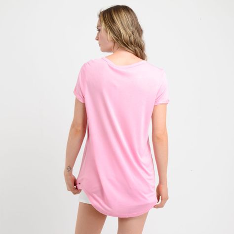 POLERA MANGA CORTA ESSENTIAL  ROSADO MEDIO-2