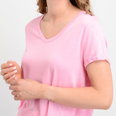 POLERA MANGA CORTA ESSENTIAL  ROSADO MEDIO-5