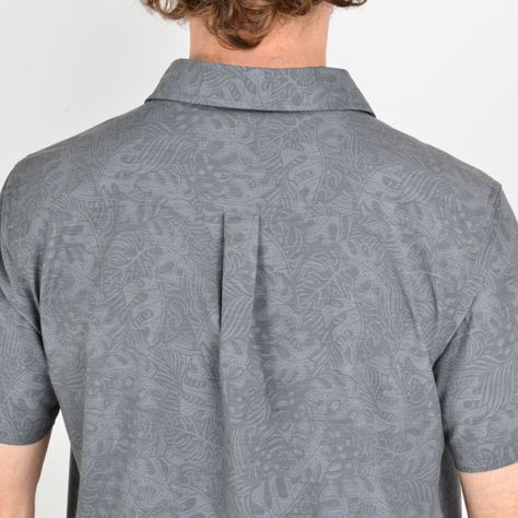 CAMISA MANGA CORTA TVLR UPF TRAVERSE  LEAF  GRIS-5