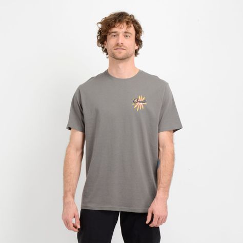 POLERA MANGA CORTA BEACH  GRIS-0