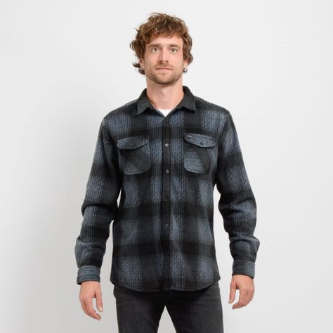 CAMISA POLAR GLACIER PLAID GRIS OSCURO-0