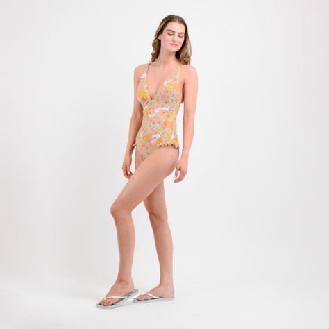 TRAJE DE BAÑO ENTERO JANIS  VERDE CLARO / PASTEL-1