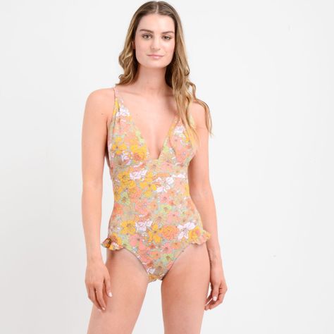 TRAJE DE BAÑO ENTERO JANIS  VERDE CLARO / PASTEL-2