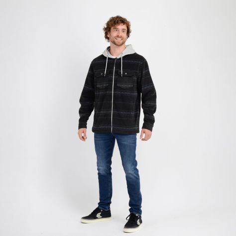 CAMISA POLAR REDMOND HOOD NEGRO-2